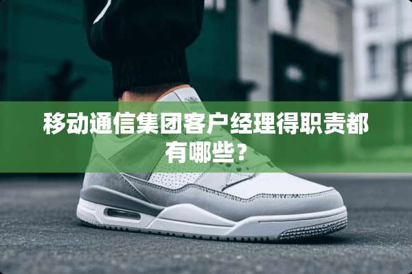 移动通信集团客户经理得职责都有哪些？