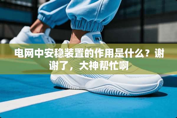 电网中安稳装置的作用是什么？谢谢了，大神帮忙啊
