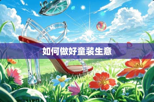 如何做好童装生意