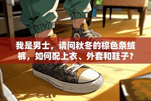 我是男士，请问秋冬的棕色条绒裤，如何配上衣、外套和鞋子？