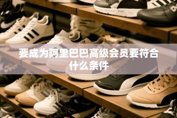 要成为阿里巴巴高级会员要符合什么条件