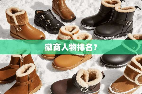 徽商人物排名？