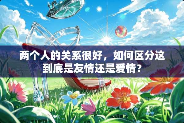 两个人的关系很好，如何区分这到底是友情还是爱情？