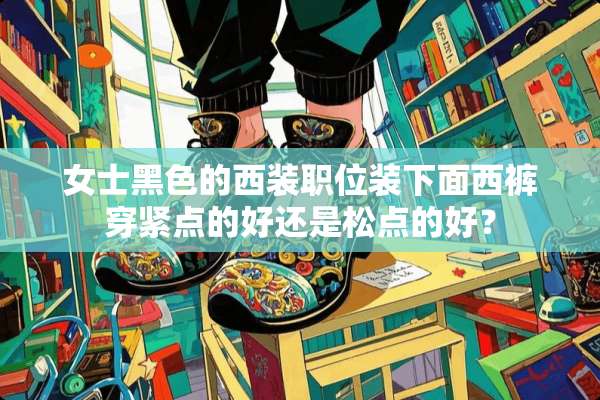 女士黑色的西装职位装下面西裤穿紧点的好还是松点的好？