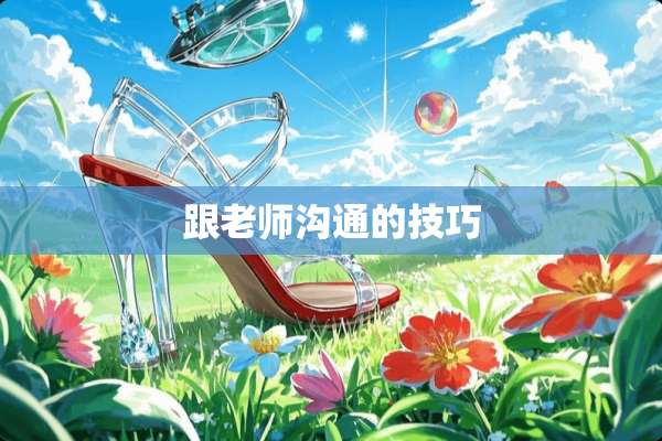 跟老师沟通的技巧