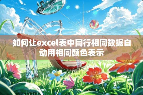 如何让excel表中同行相同数据自动用相同颜色表示