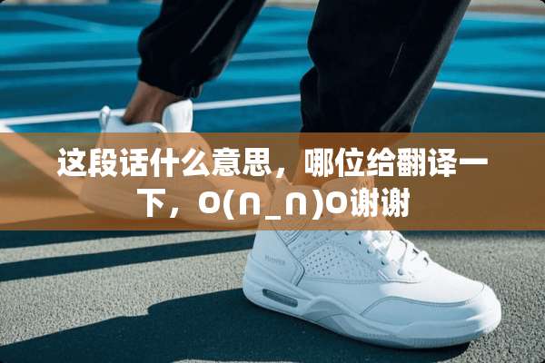 这段话什么意思，哪位给翻译一下，O(∩_∩)O谢谢