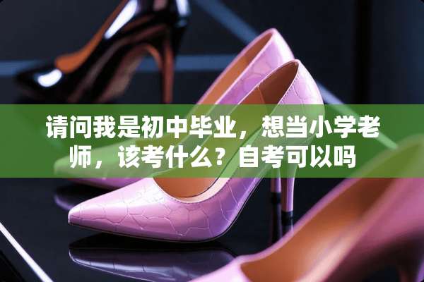 请问我是初中毕业，想当小学老师，该考什么？自考可以吗