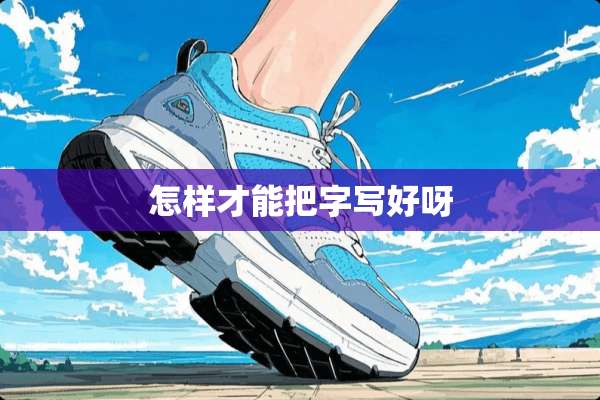 怎样才能把字写好呀