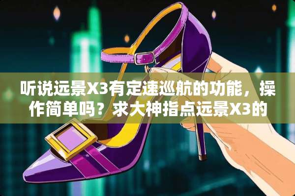 听说远景X3有定速巡航的功能，操作简单吗？求大神指点远景X3的定速巡航怎么用？