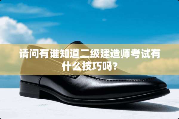 请问有谁知道二级建造师考试有什么技巧吗？