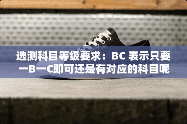 选测科目等级要求：BC 表示只要一B一C即可还是有对应的科目呢？？