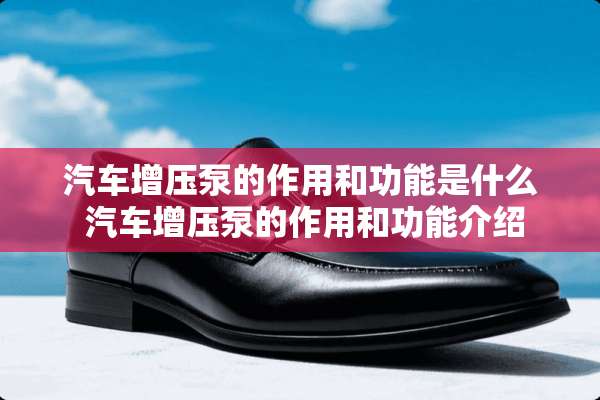 汽车增压泵的作用和功能是什么 汽车增压泵的作用和功能介绍