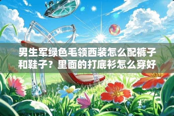 男生军绿色毛领西装怎么配裤子和鞋子？里面的打底衫怎么穿好？