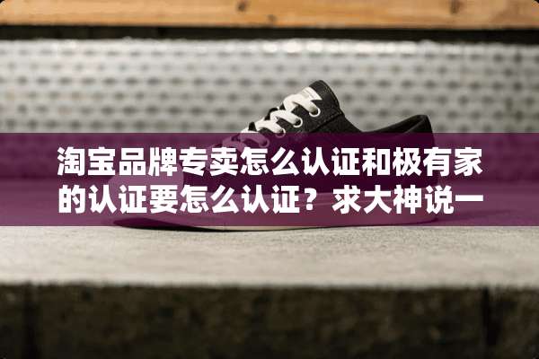淘宝品牌专卖怎么认证和极有家的认证要怎么认证？求大神说一下！