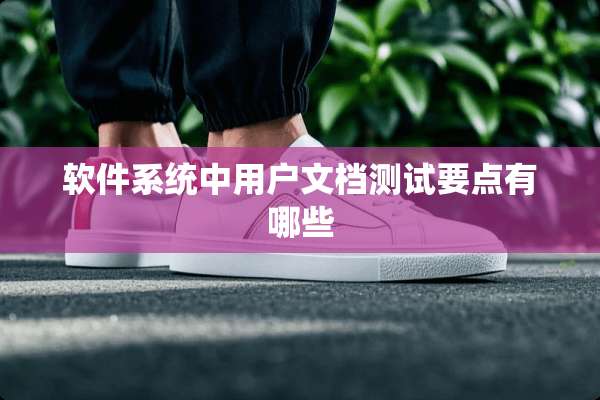 软件系统中用户文档测试要点有哪些