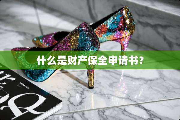 什么是财产保全申请书？
