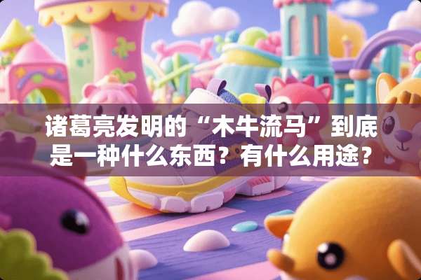 诸葛亮发明的“木牛流马”到底是一种什么东西？有什么用途？
