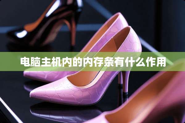 电脑主机内的内存条有什么作用