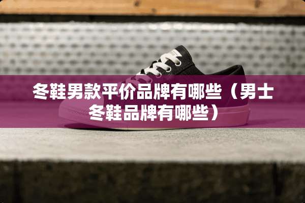 冬鞋男款平价品牌有哪些（男士冬鞋品牌有哪些）
