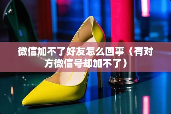 微信加不了好友怎么回事（有对方微信号却加不了）