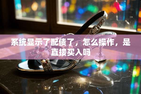 系统显示了配债了，怎么操作，是直接买入吗