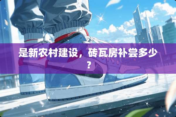 是新农村建设，砖瓦房补尝多少？