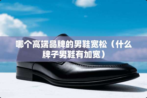 哪个高端品牌的男鞋宽松（什么牌子男鞋有加宽）