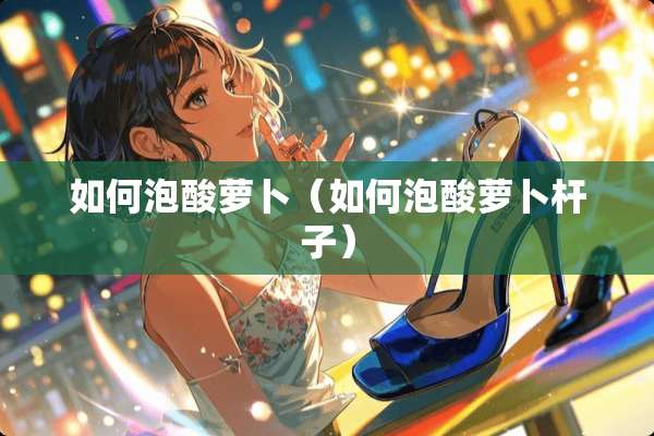如何泡酸萝卜（如何泡酸萝卜杆子）