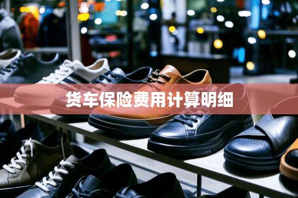 货车保险费用计算明细