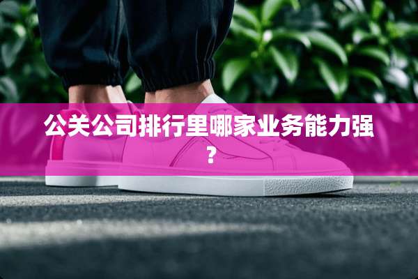 公关公司排行里哪家业务能力强？