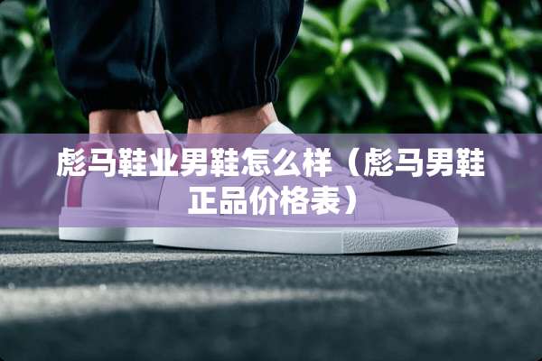 彪马鞋业男鞋怎么样（彪马男鞋正品价格表）