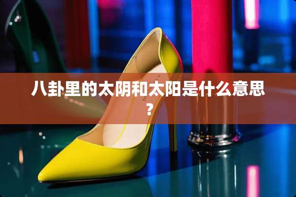 八卦里的太*和太阳是什么意思？