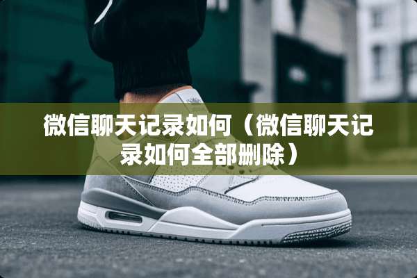 微信聊天记录如何（微信聊天记录如何全部删除）