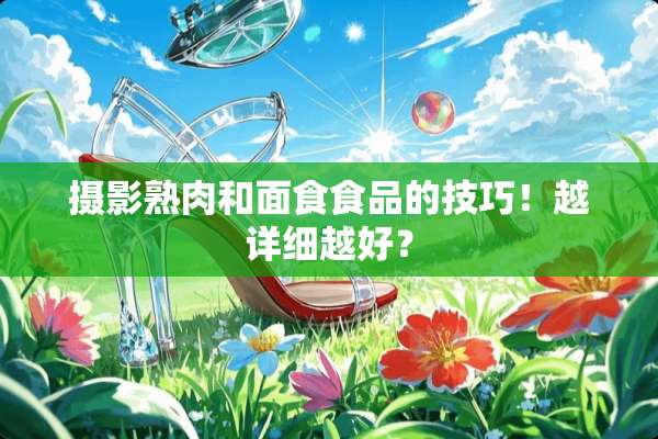 摄影熟肉和面食食品的技巧！越详细越好？
