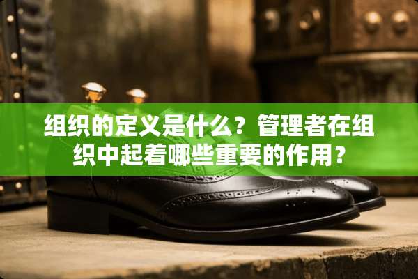 组织的定义是什么？管理者在组织中起着哪些重要的作用？
