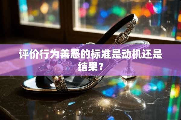 评价行为善恶的标准是动机还是结果？