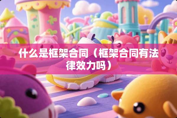 什么是框架合同（框架合同有法律效力吗）