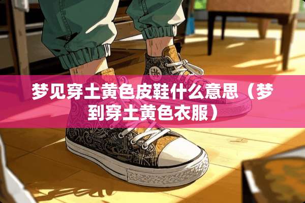 梦见穿土**皮鞋什么意思（梦到穿土**衣服）