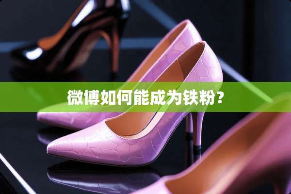 微博如何能成为铁粉？