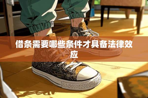 借条需要哪些条件才具备法律效应