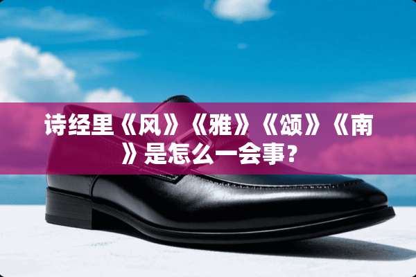 诗经里《风》《雅》《颂》《南》是怎么一会事？