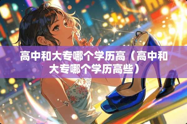 高中和大专哪个学历高（高中和大专哪个学历高些）