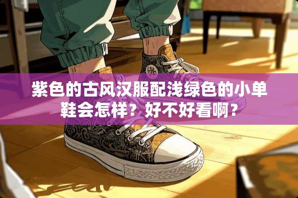 紫色的古风汉服配浅绿色的小单鞋会怎样？好不好看啊？