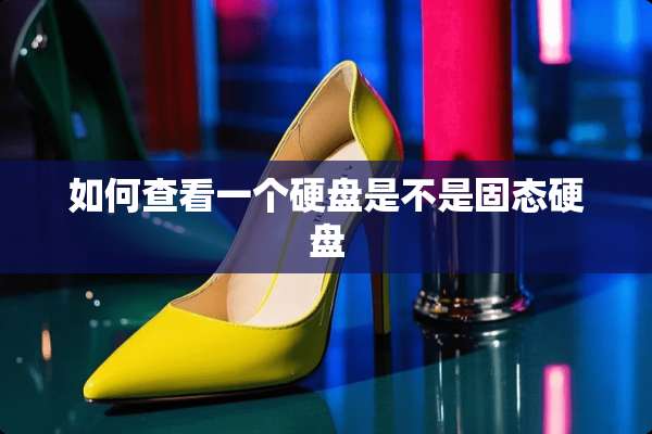 如何查看一个硬盘是不是固态硬盘