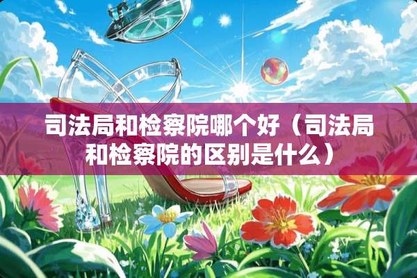 司法局和***哪个好（司法局和***的区别是什么）
