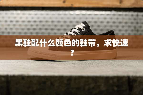黑鞋配什么颜色的鞋带。求快速？
