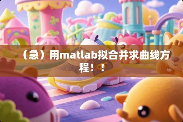 （急）用matlab拟合并求曲线方程！！