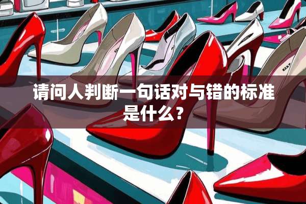 请问人判断一句话对与错的标准是什么？