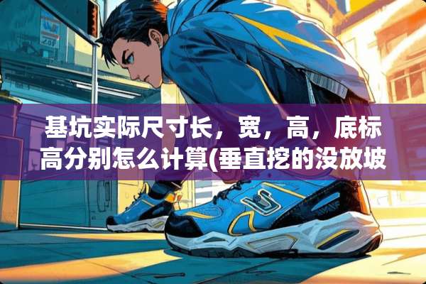 基坑实际尺寸长，宽，高，底标高分别怎么计算(垂直挖的没放坡)